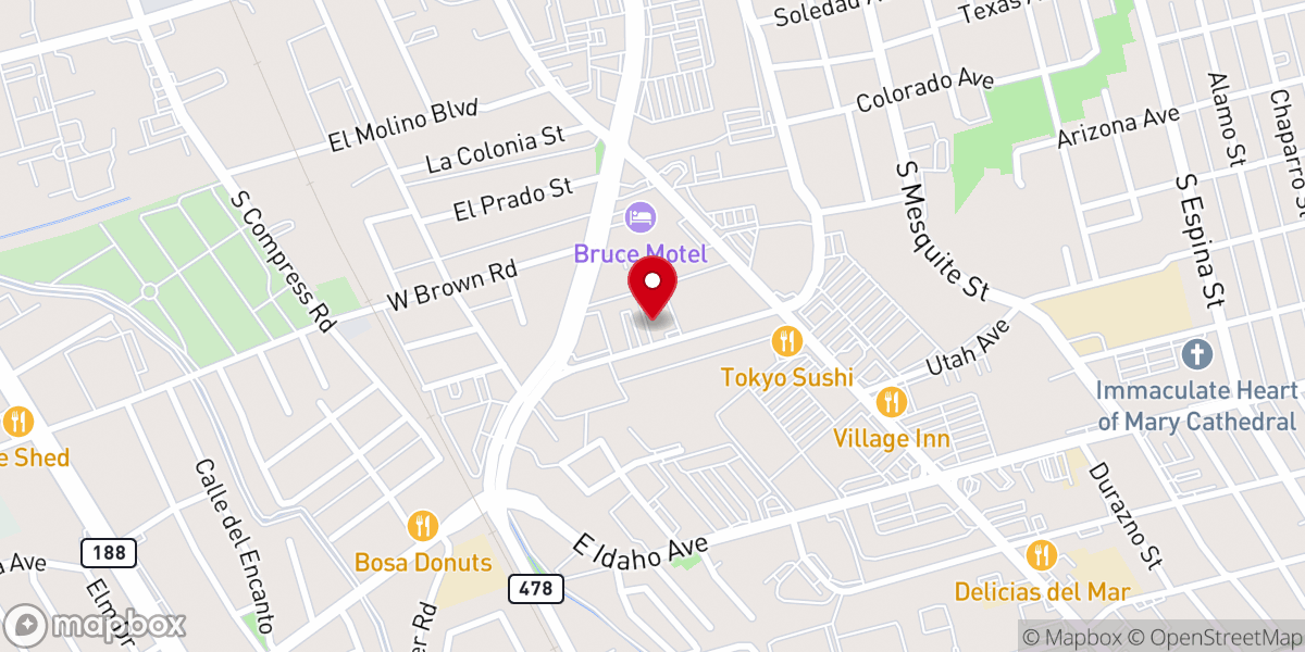 Map showing location of Unity Church of Mesilla Valley