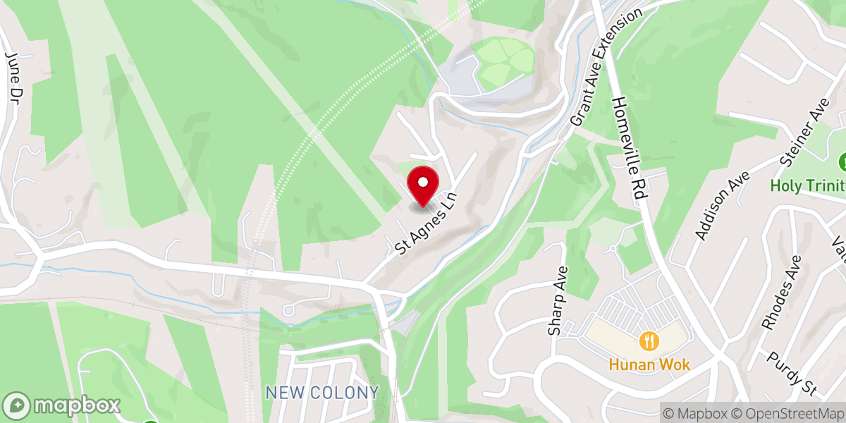 Map showing location of St. Thomas the Apostle - St Agnes Church