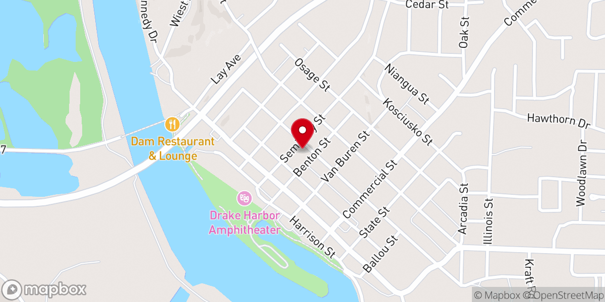 Map showing location of LifePointe Church of Warsaw