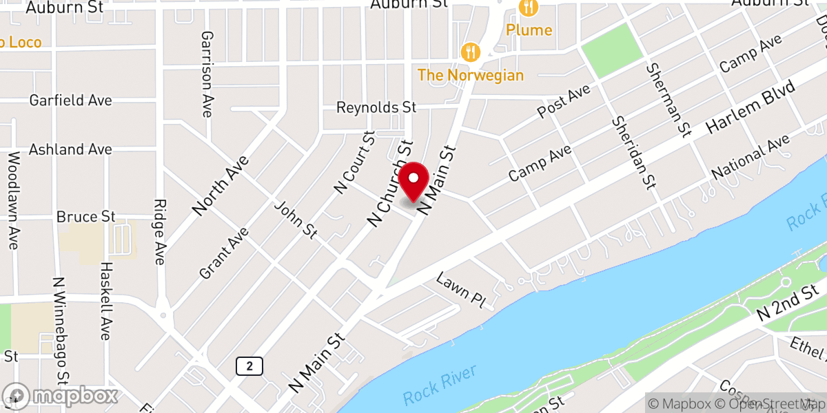 Map showing location of Abundant Life Assembly of God Church