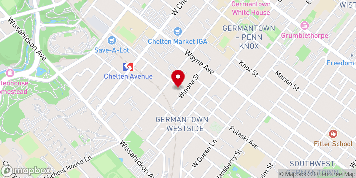 Map showing location of Canaan Baptist Church