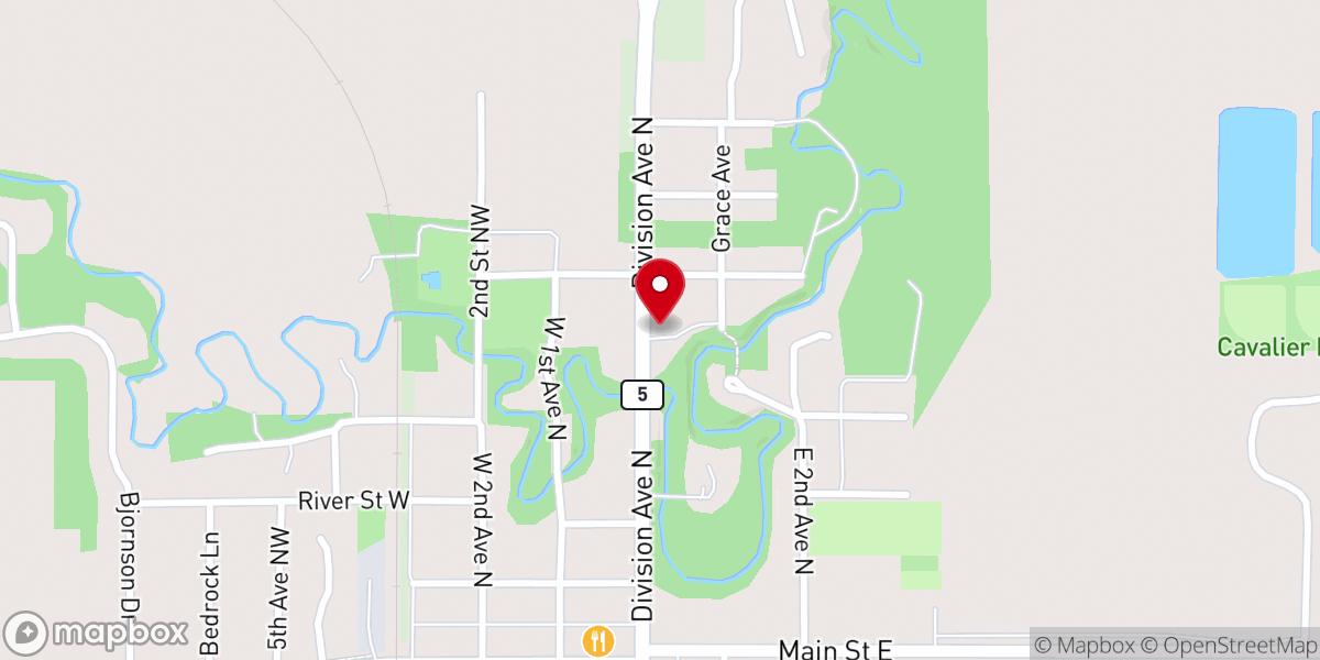Map showing location of Our Savior Lutheran Church