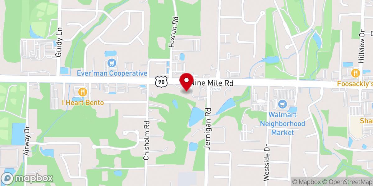 Map showing location of McLellan Church of Christ