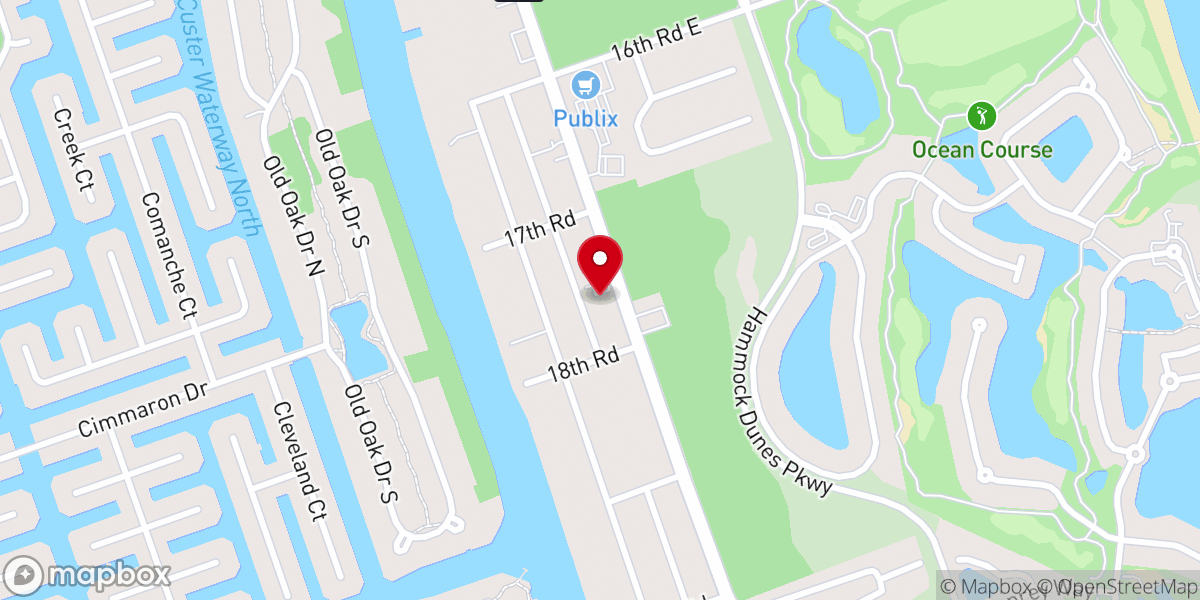 Map showing location of Hammock First Baptist