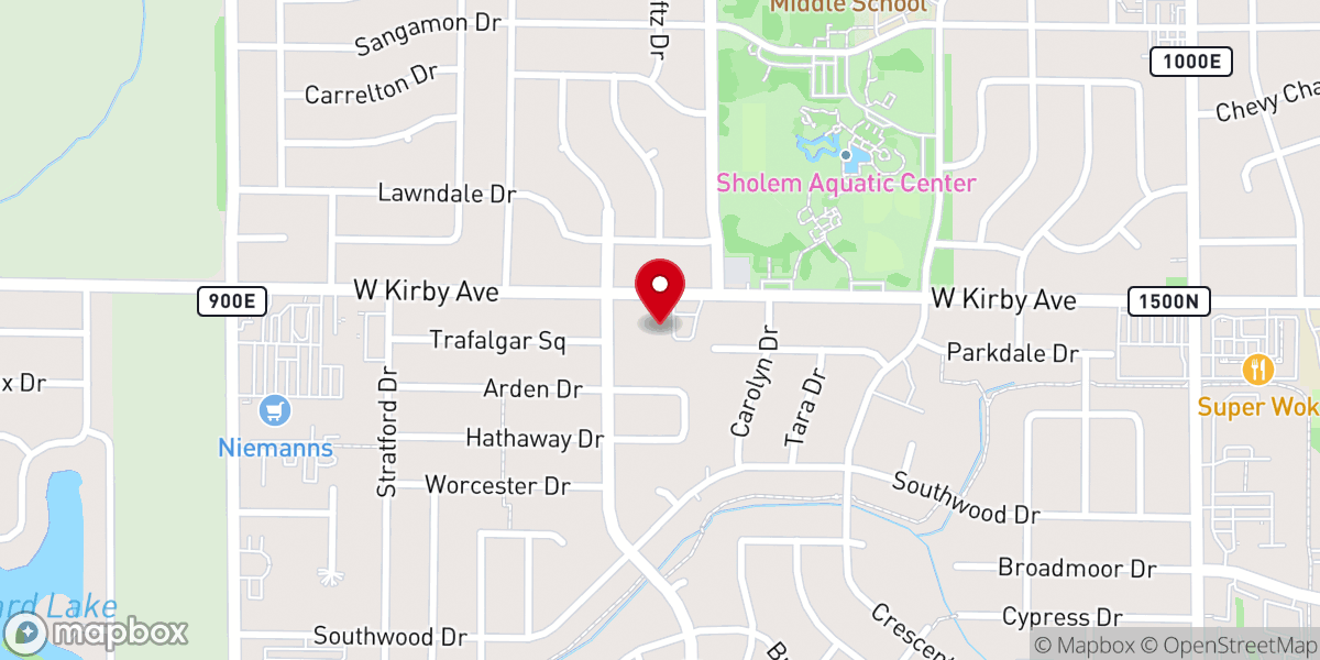 Map showing location of Grace Church of the Nazarene