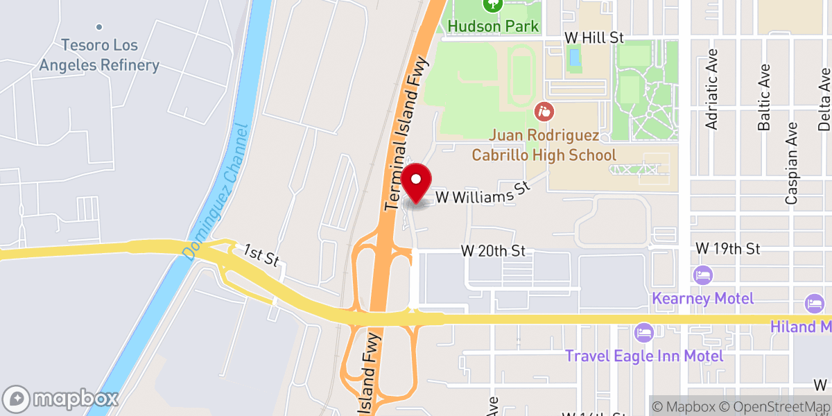 Map showing location of Catholic Charities of Los Angeles, Elizabeth Ann Seton Residence