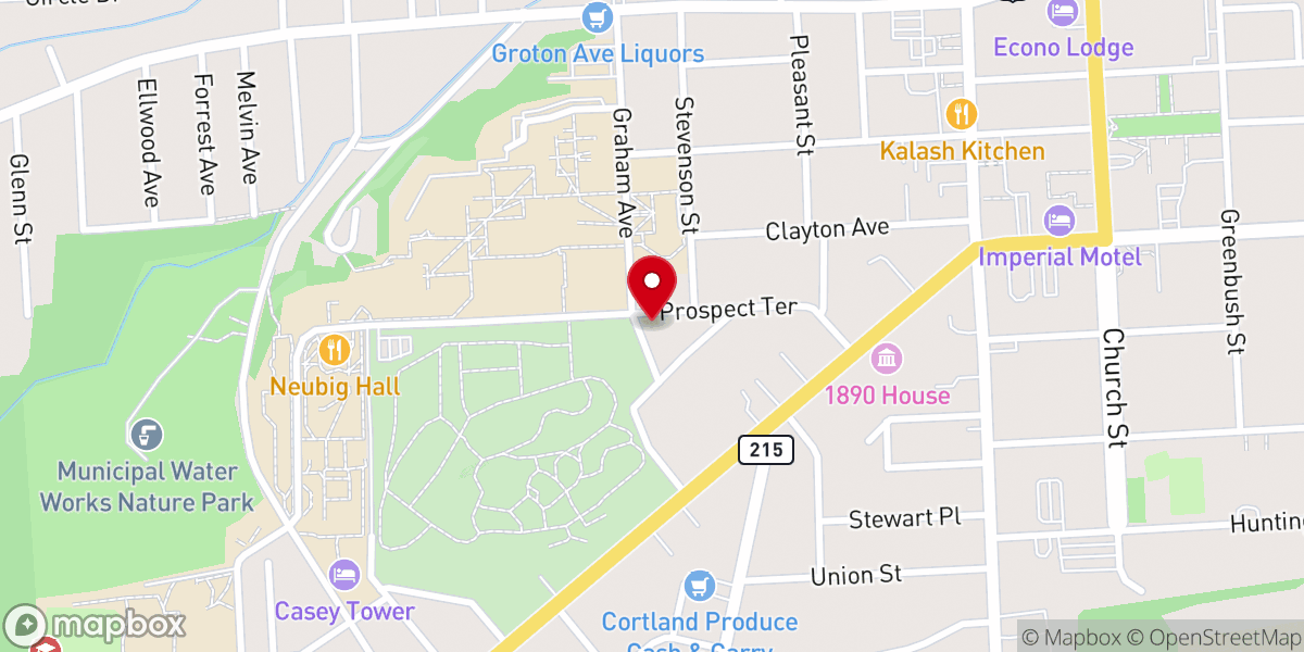 Map showing location of Cortland County Council