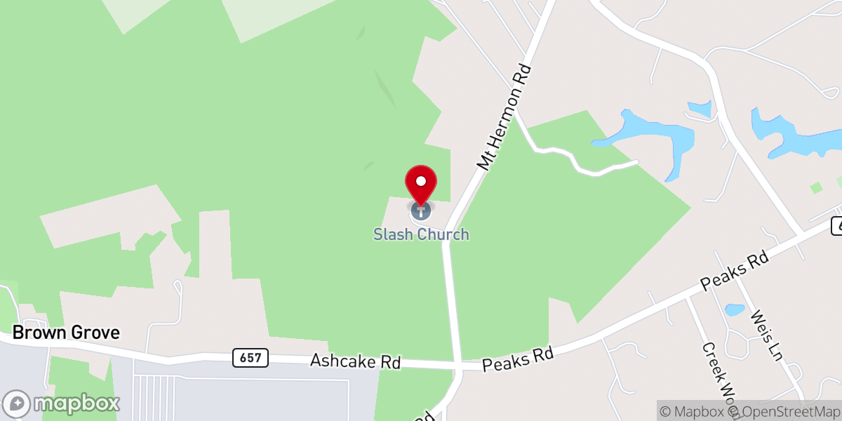 Map showing location of Slash Church