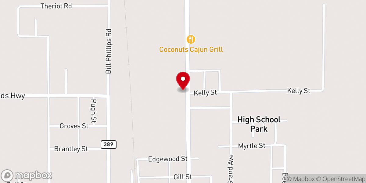Map showing location of Northside Baptist Church