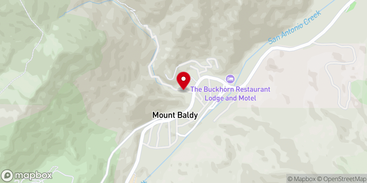 Map showing location of Mt Baldy Village Church