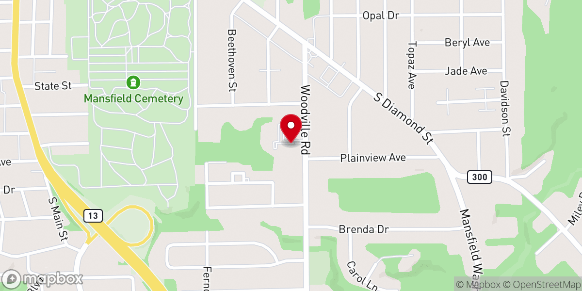 Map showing location of Woodville Grace Brethren Church