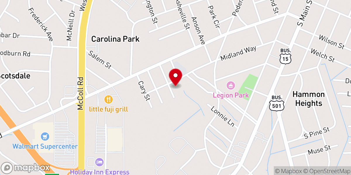 Map showing location of Zion Campbell AME Church