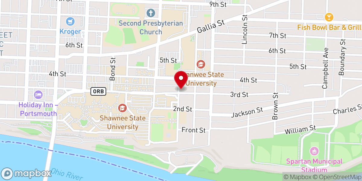 Map showing location of Shawnee State Ministry