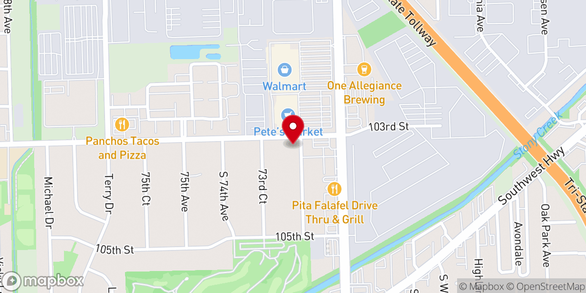 Map showing location of First Apostolic Church