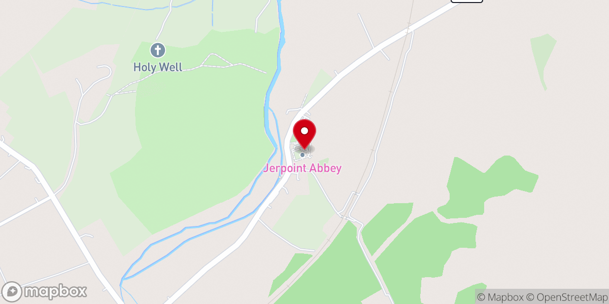 Map showing location of Jerpoint Abbey