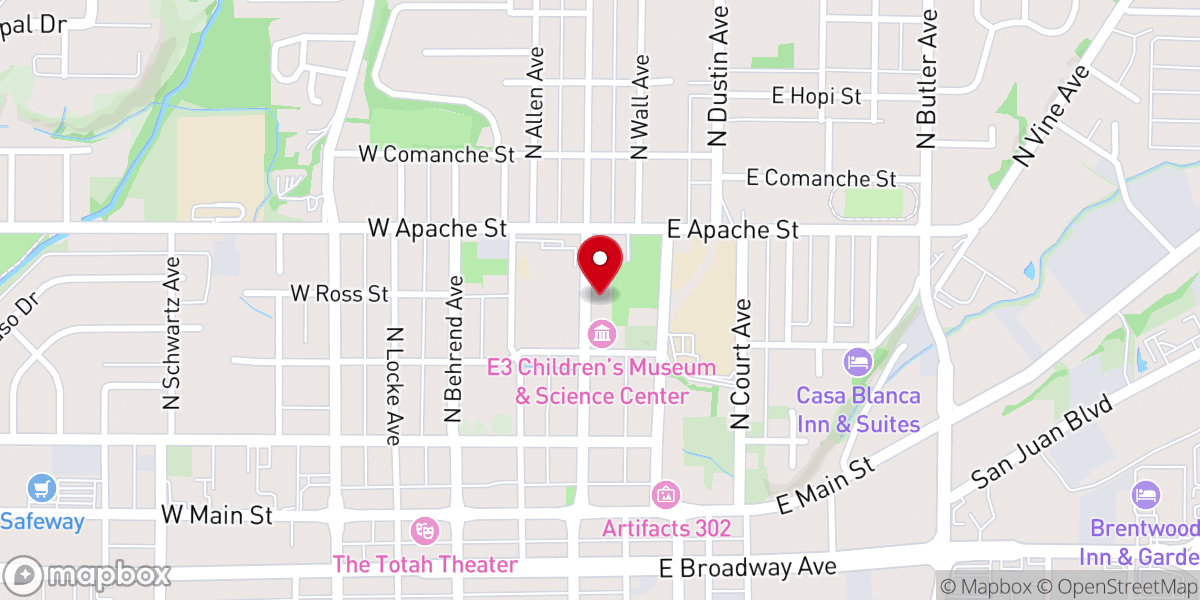 Map showing location of St John's Episcopal Church