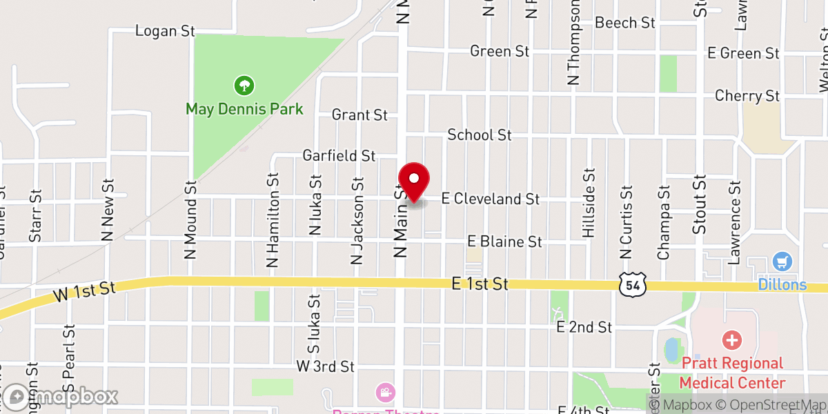 Map showing location of All Saints Episcopal Church
