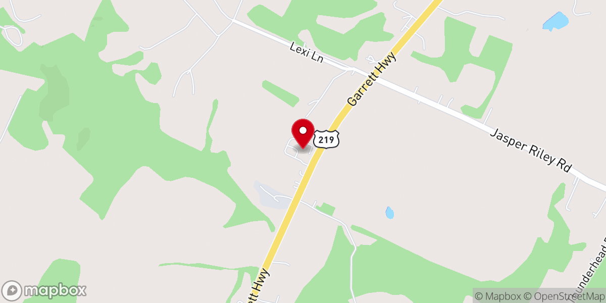 Map showing location of Pleasant View Baptist Church