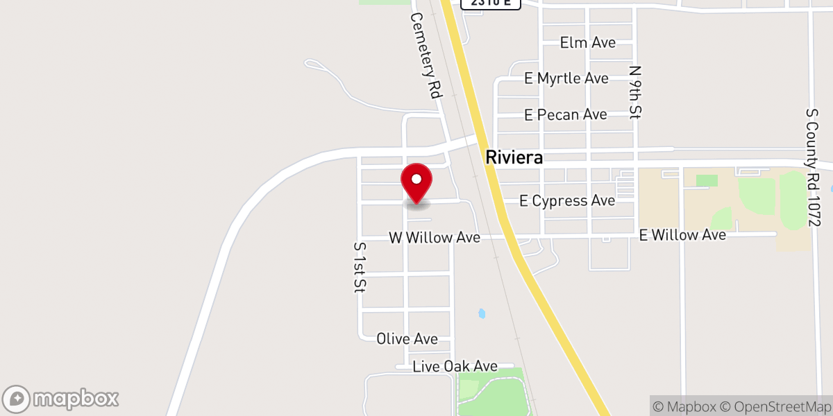 Map showing location of Riviera United Methodist Church