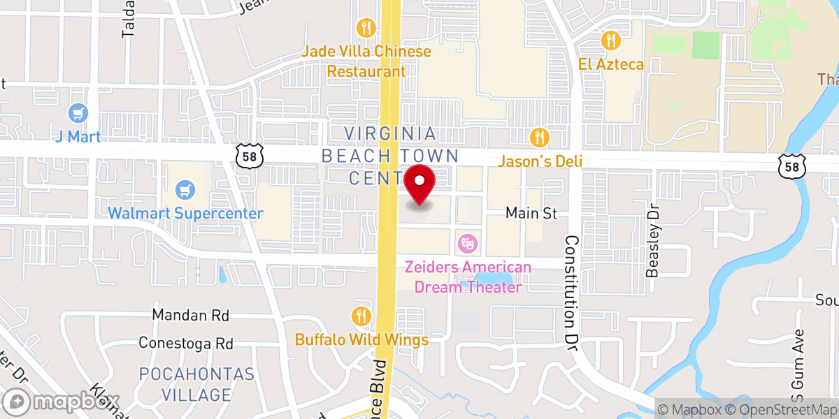 Map showing location of Anchor Church of Hampton Roads Inc