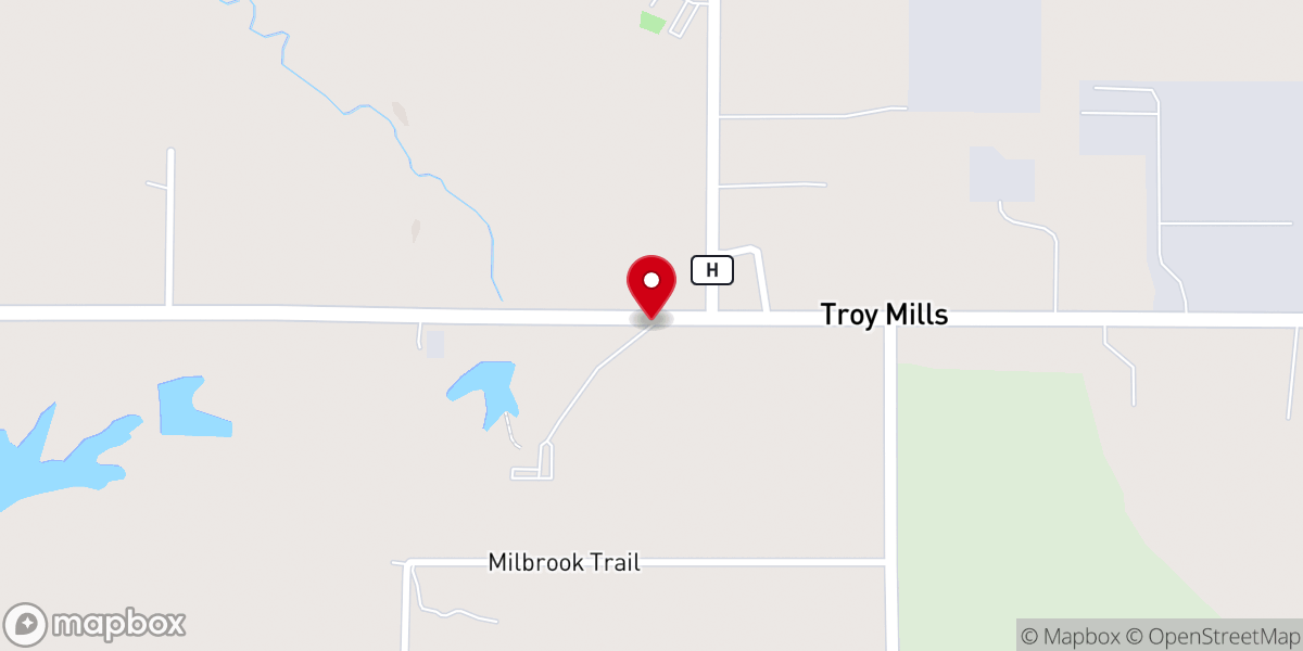 Map showing location of White Oaks Barn