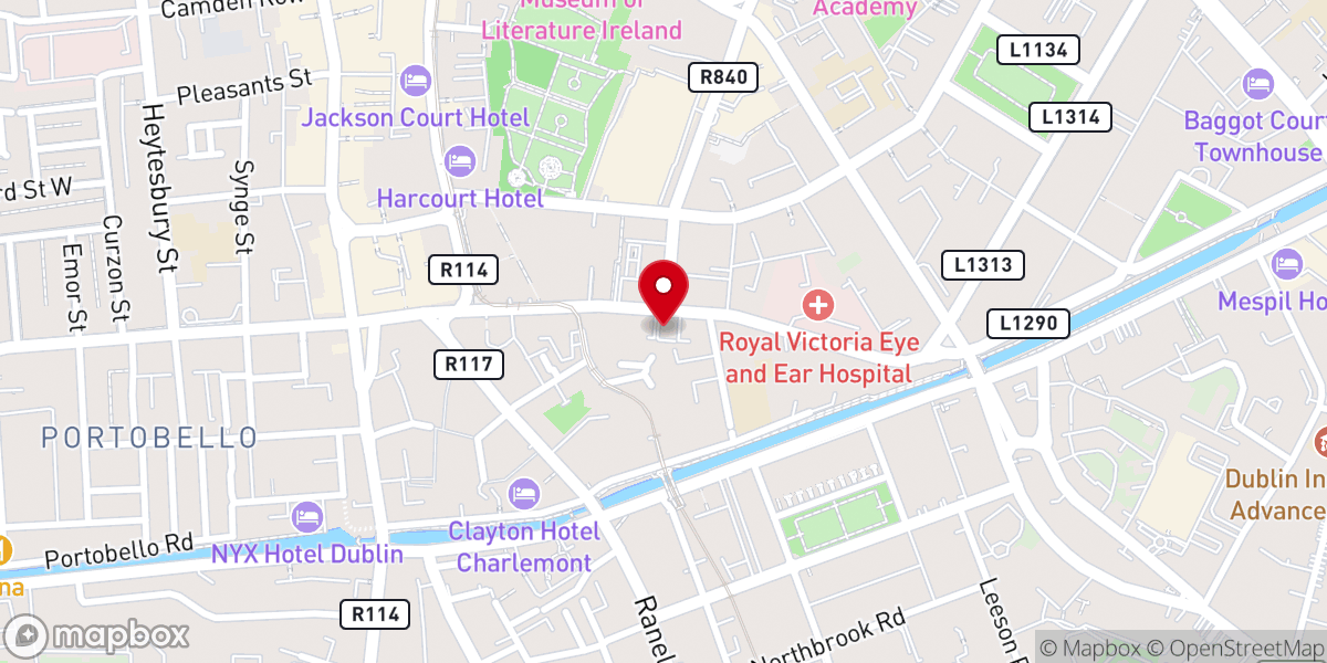 Map showing location of Adelaide Road Presbyterian Church