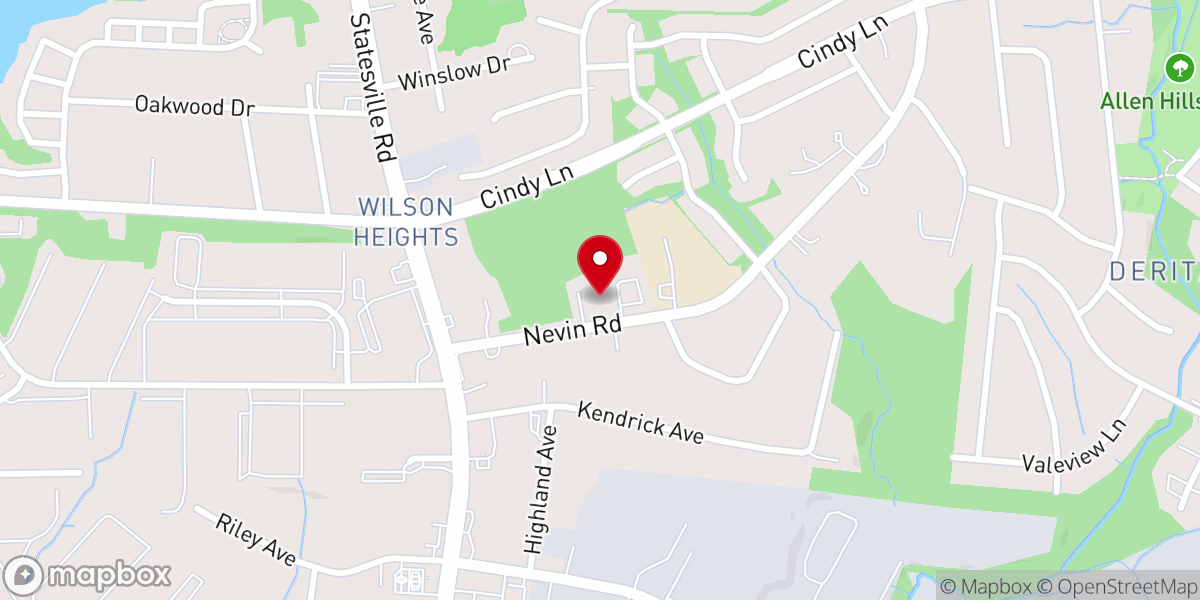 Map showing location of Statesville Avenue Church