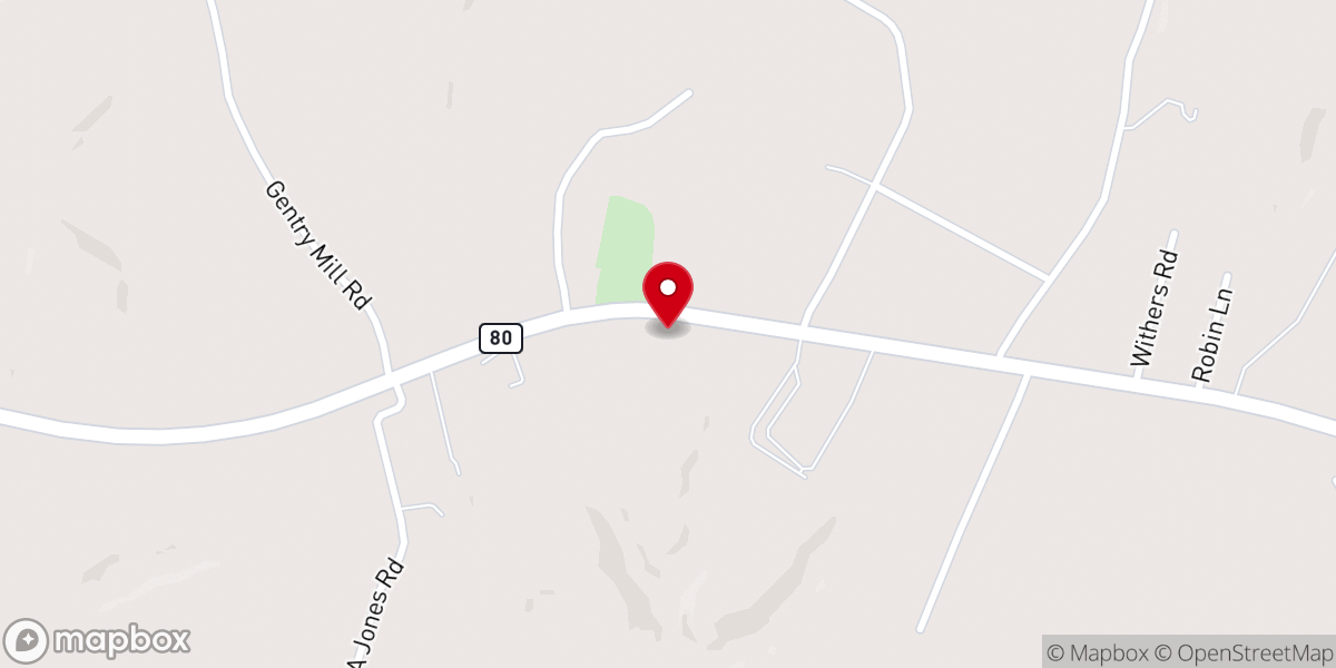 Map showing location of West 80 Church of God