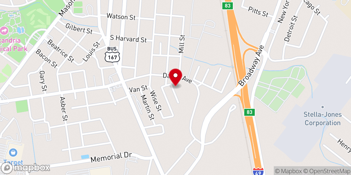 Map showing location of New Morning Star Baptist Church