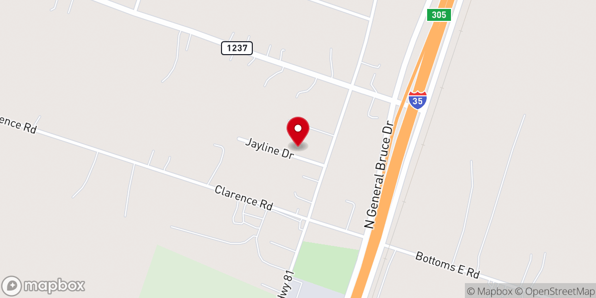 Map showing location of Grace Baptist Church