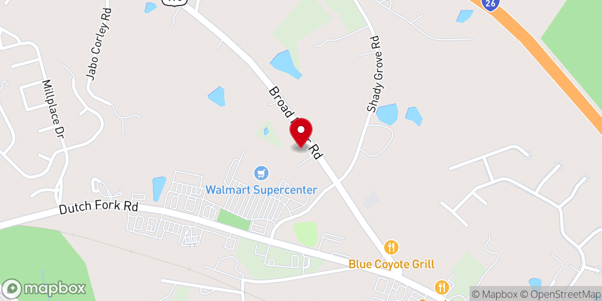 Map showing location of New Life Community Church