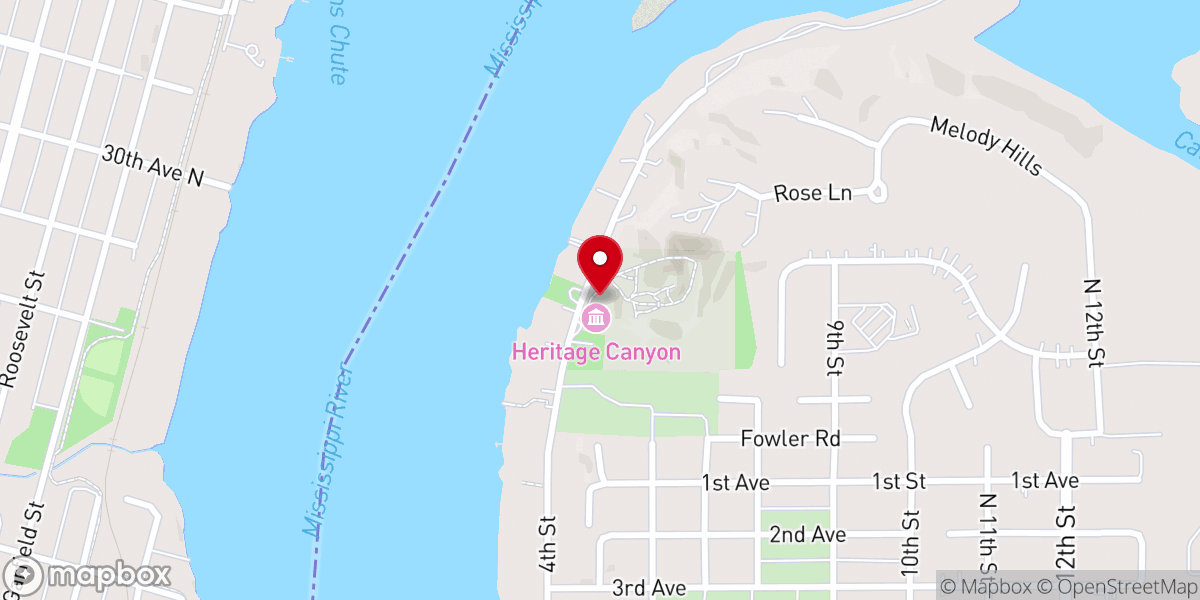 Map showing location of Heritage Canyon
