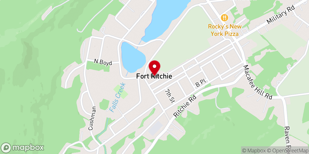 Map showing location of Ritchie Chapel