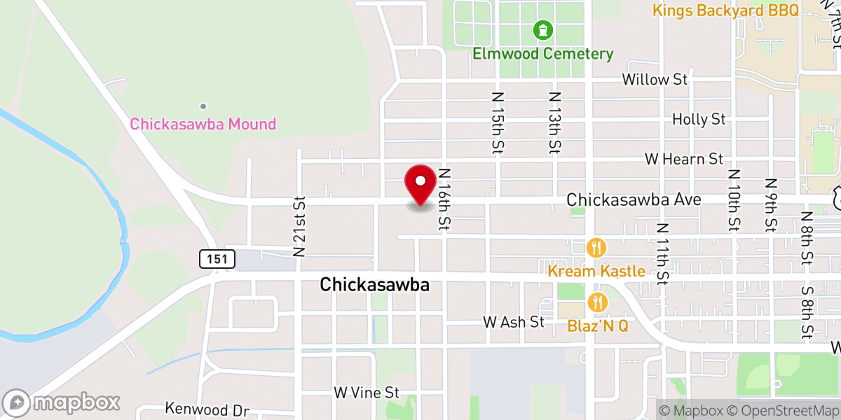 Map showing location of Temple of Praise