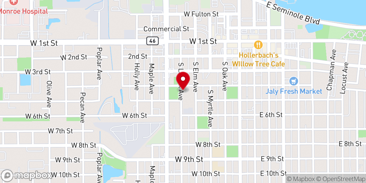 Map showing location of Freedom Assembly of God