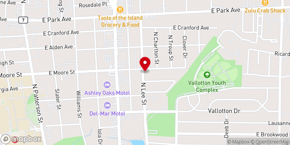 Map showing location of The Victory Church
