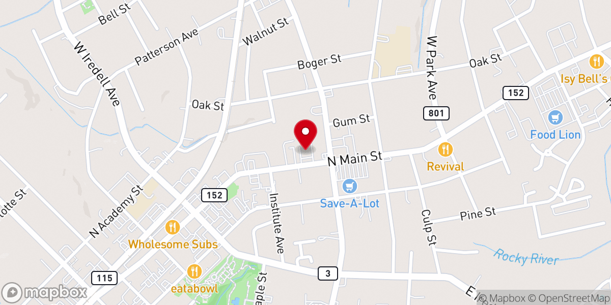 Map showing location of New Wine Ministry