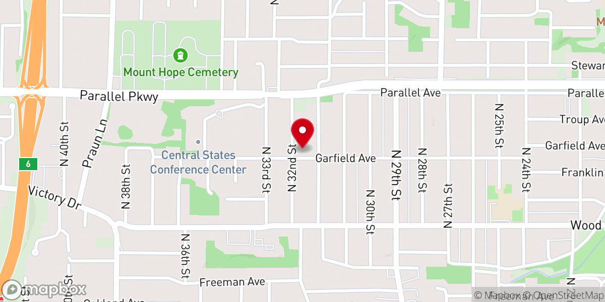 Map showing location of Faith Missionary Baptist Church