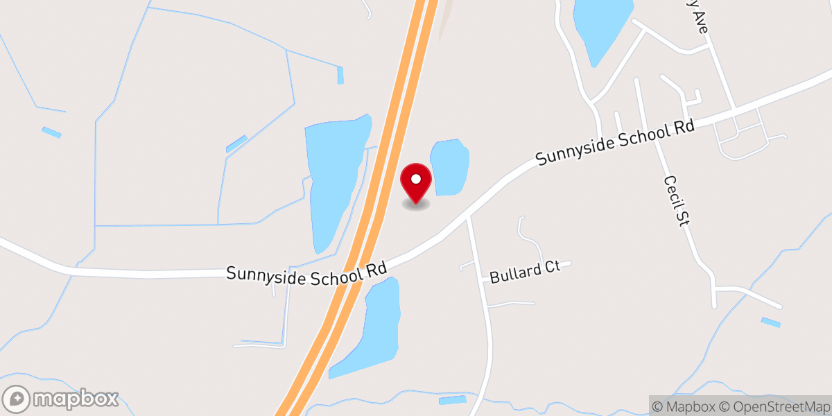 Map showing location of Galilee Free Will Holiness Church