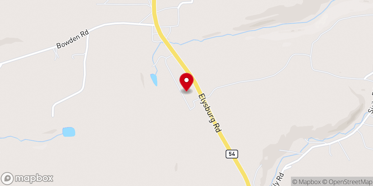Map showing location of Danville Mennonite Church
