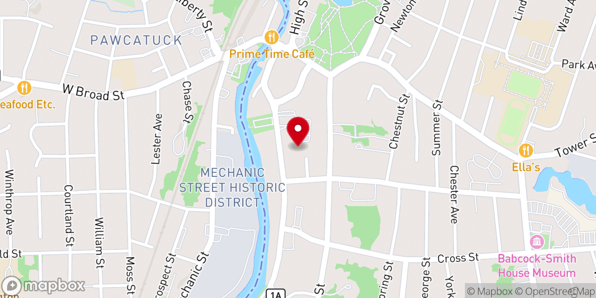 Map showing location of The Church At Westerly