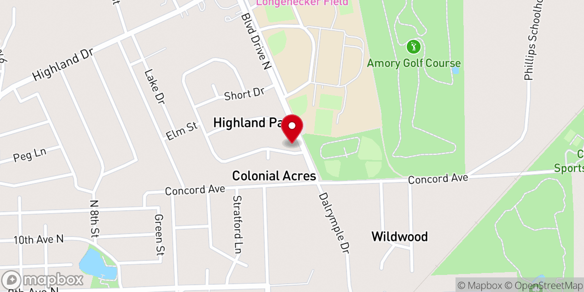 Map showing location of Missionary Alliance Church