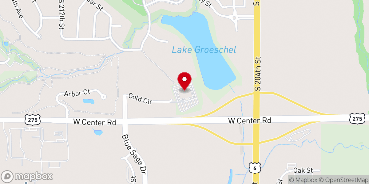 Map showing location of Life.Church Omaha