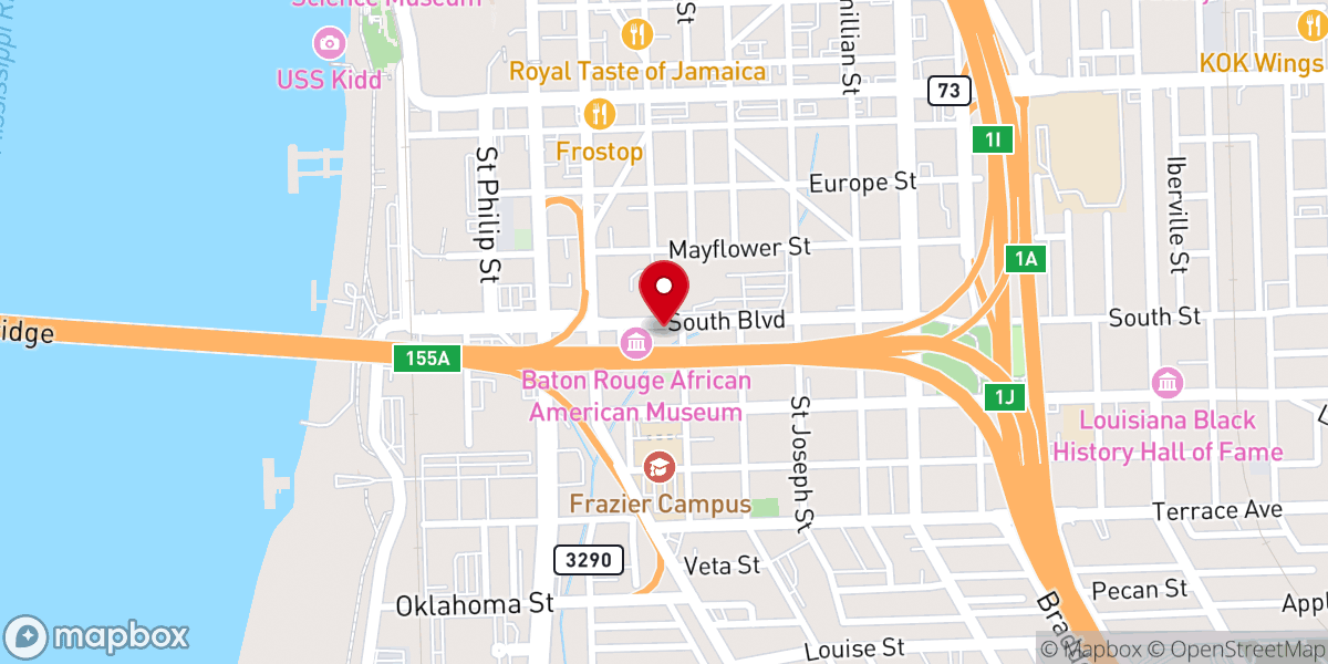 Map showing location of New St Luke Baptist Church