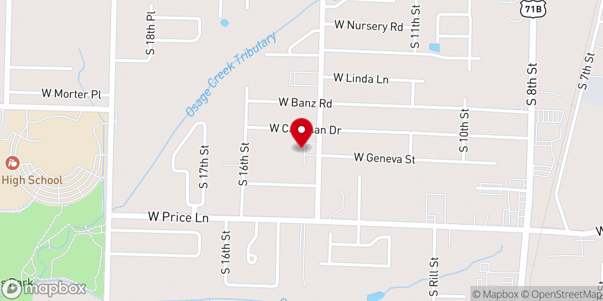 Map showing location of Hope Community Bible Church