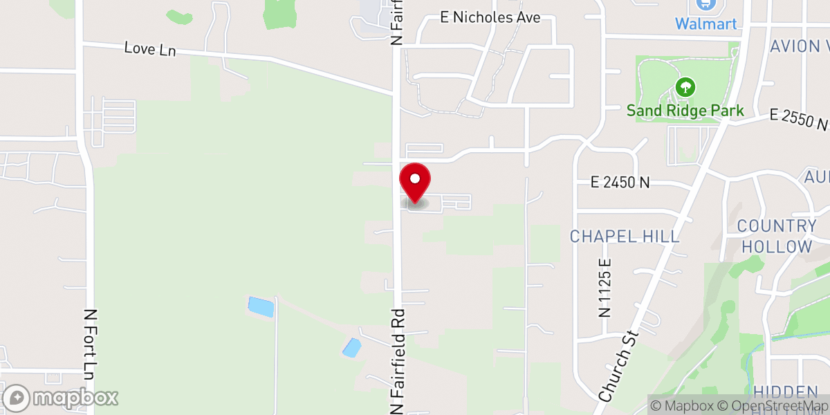 Map showing location of Faith Baptist Church