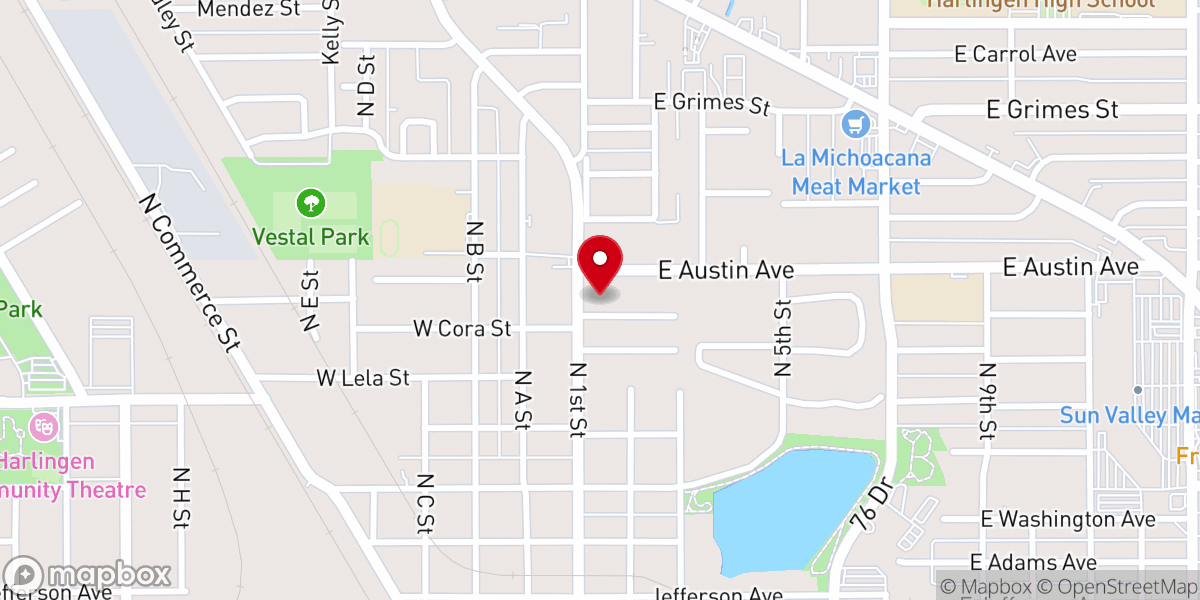 Map showing location of United Baptist Church