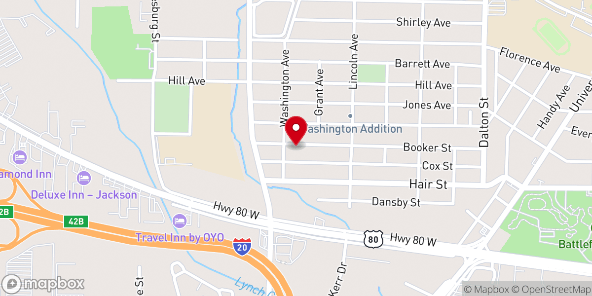 Map showing location of Greater Gethsemane Missionary Baptist Church