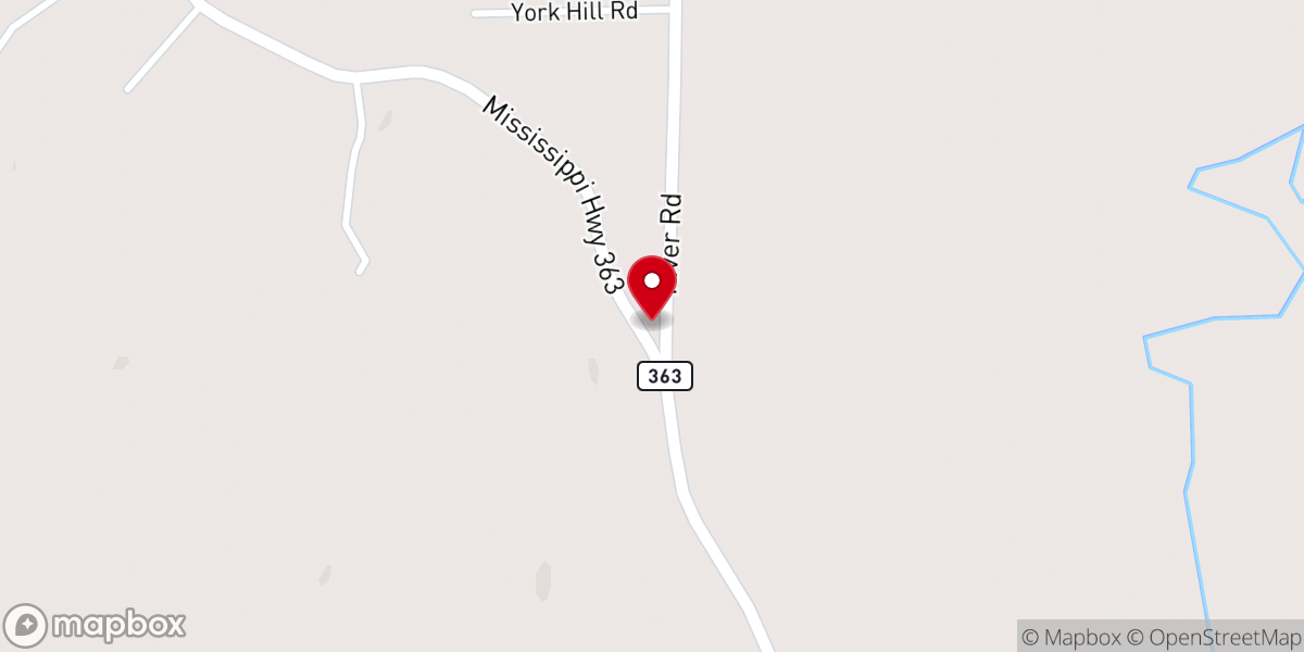 Map showing location of Friendship Baptist Church
