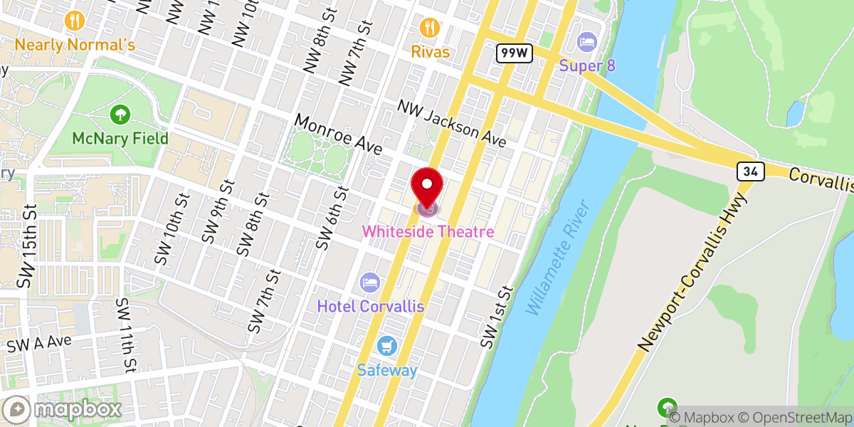 Map showing location of Whiteside Theatre